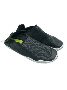 Fantiny Womens Water Shoes Slip On Fabric Geometric Black Size 40 US 9